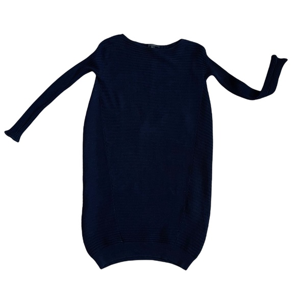 COS Women’s Dark Navy Ribbed Wool Sweater-Dress/Tunic Size XS - Picture 4 of 8